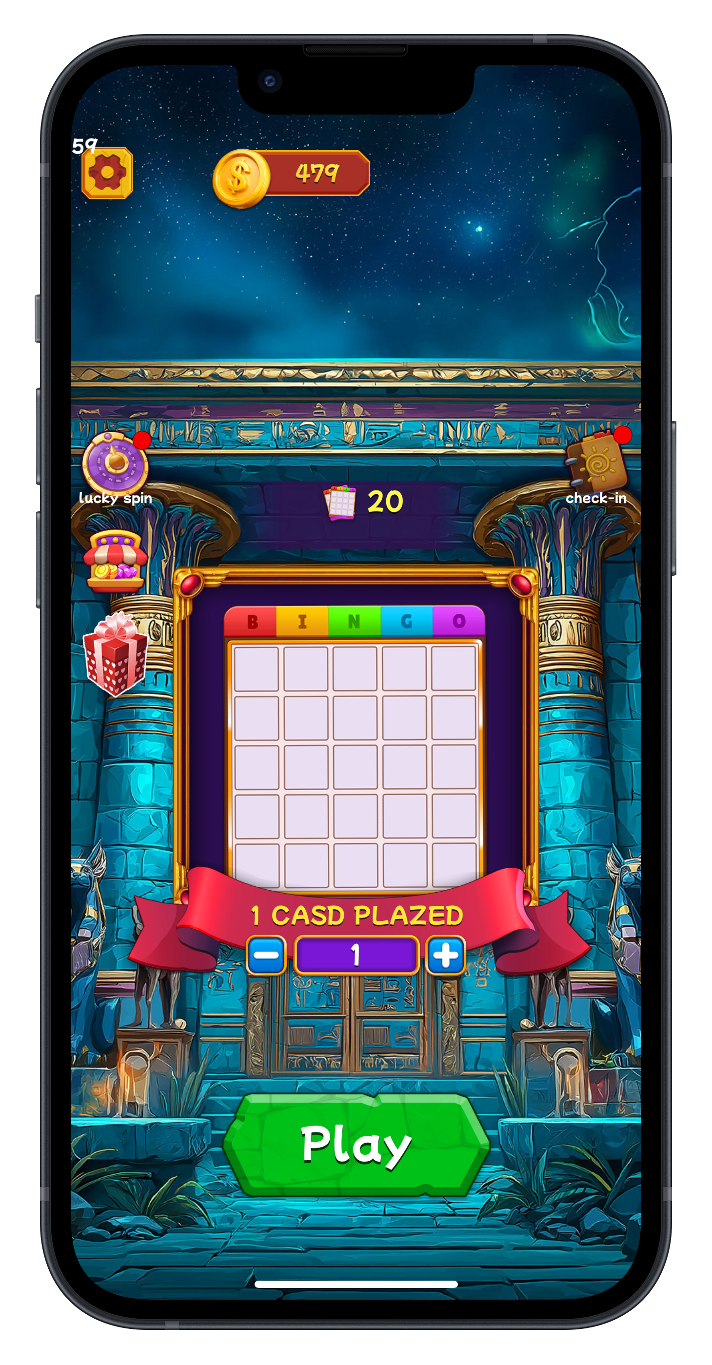 Bingo Pyramid main screen screenshot