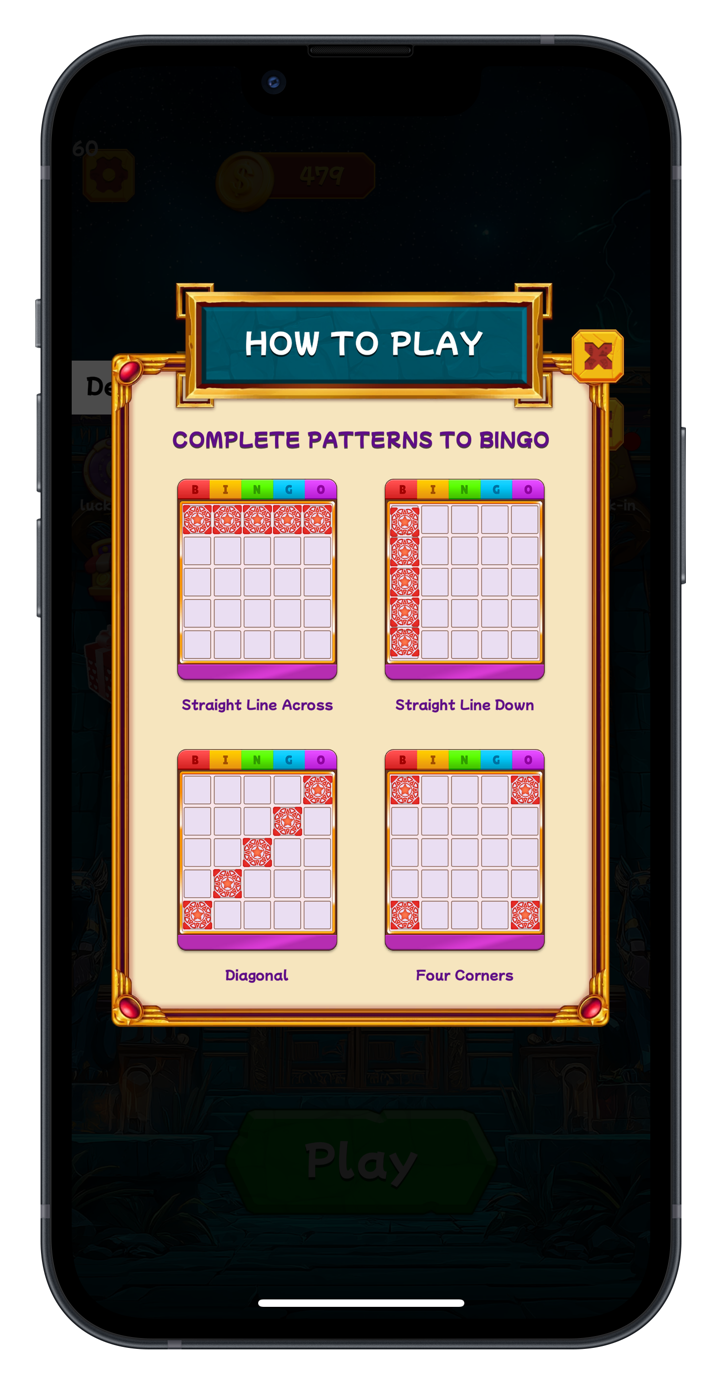 How to play and patterns screenshot